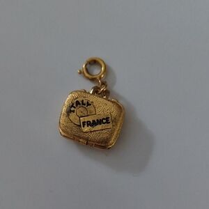 Gold Travel Suitcase Charm